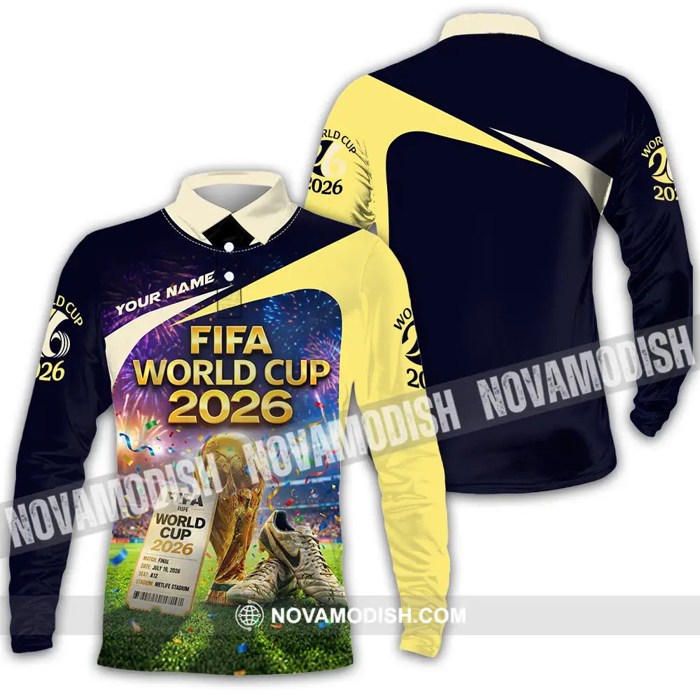 Unisex Shirt - Custom World Cup 2026 3D Shirt Long Sleeve Polo / S T-shirt