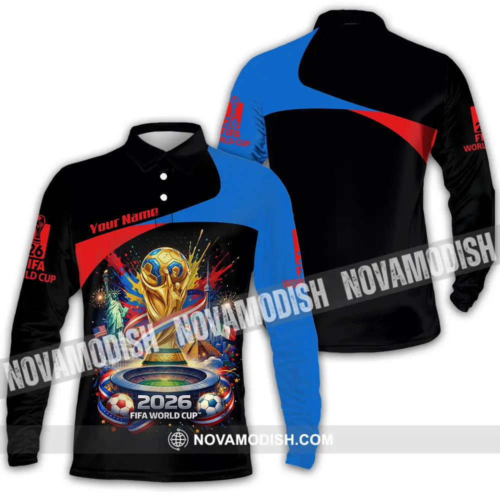 Unisex Shirt - Custom World Cup 2026 3D Shirt - Long Sleeve Polo / S - T-shirt