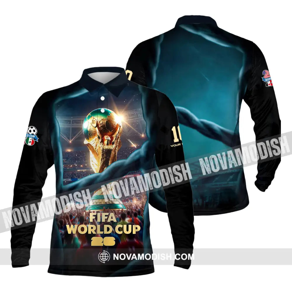 Unisex Shirt - Custom World Cup 2026 3D Shirt Long Sleeve Polo / S T-shirt