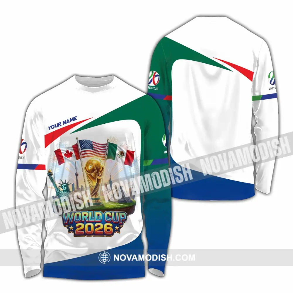 Unisex Shirt - Custom World Cup 2026 3D Shirt Long Sleeve Shirt / S T-shirt