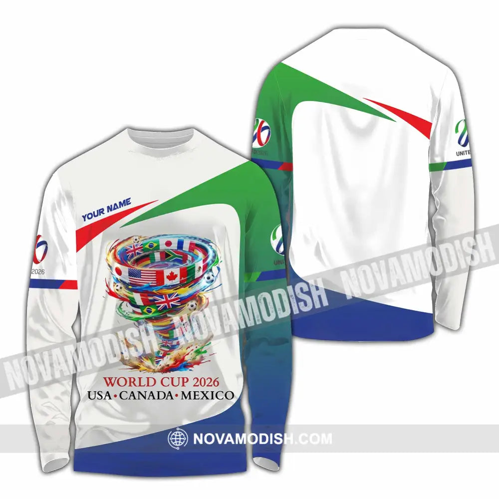 Unisex Shirt - Custom World Cup 2026 3D Shirt Long Sleeve Shirt / S T-shirt