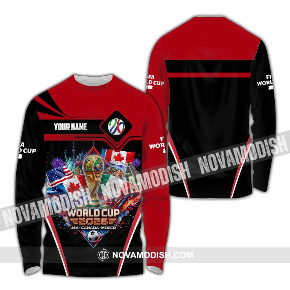 Unisex Shirt - Custom World Cup 2026 3D Shirt Long Sleeve Shirt / S T-shirt