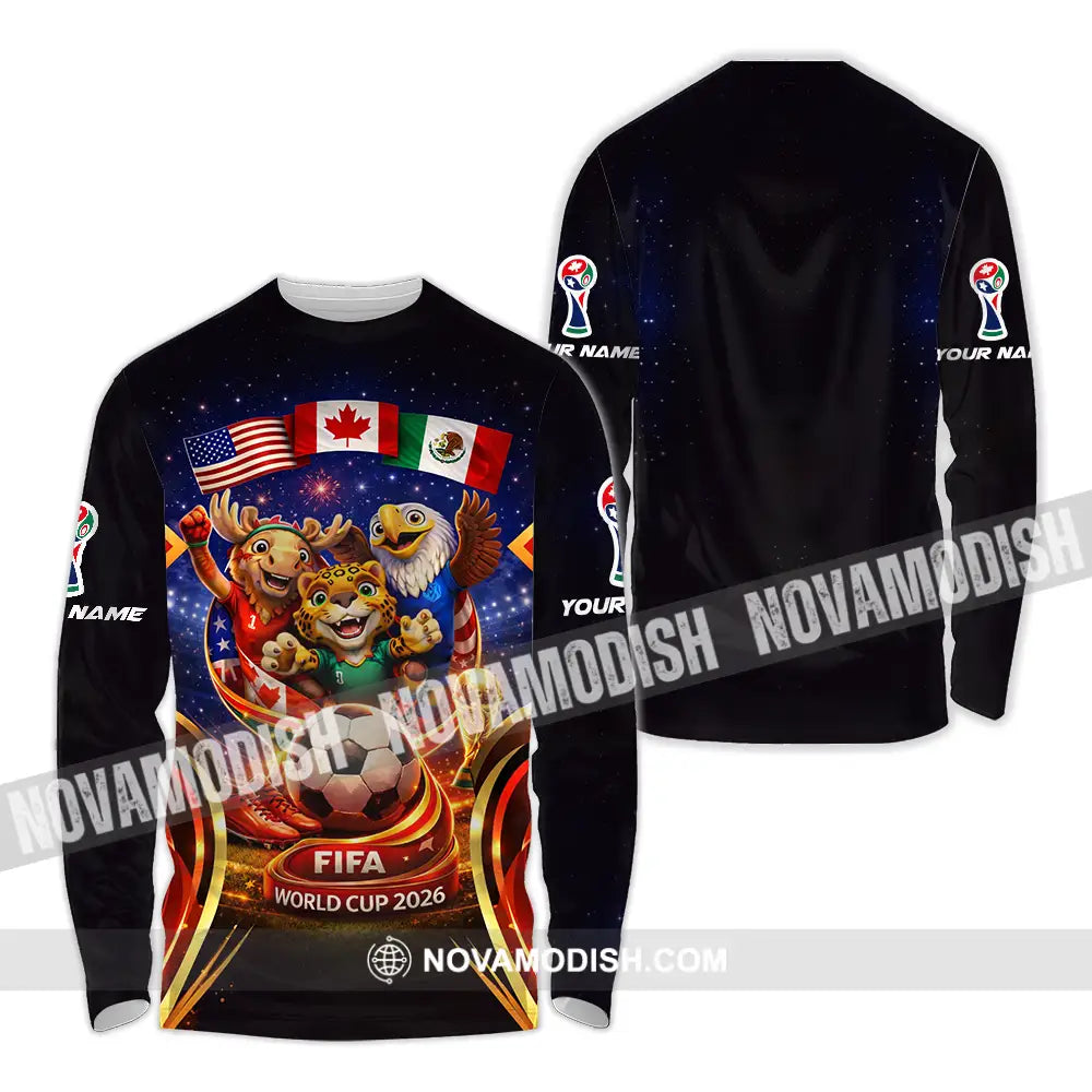 Unisex Shirt - Custom World Cup 2026 3D Shirt Long Sleeve Shirt / S T-shirt