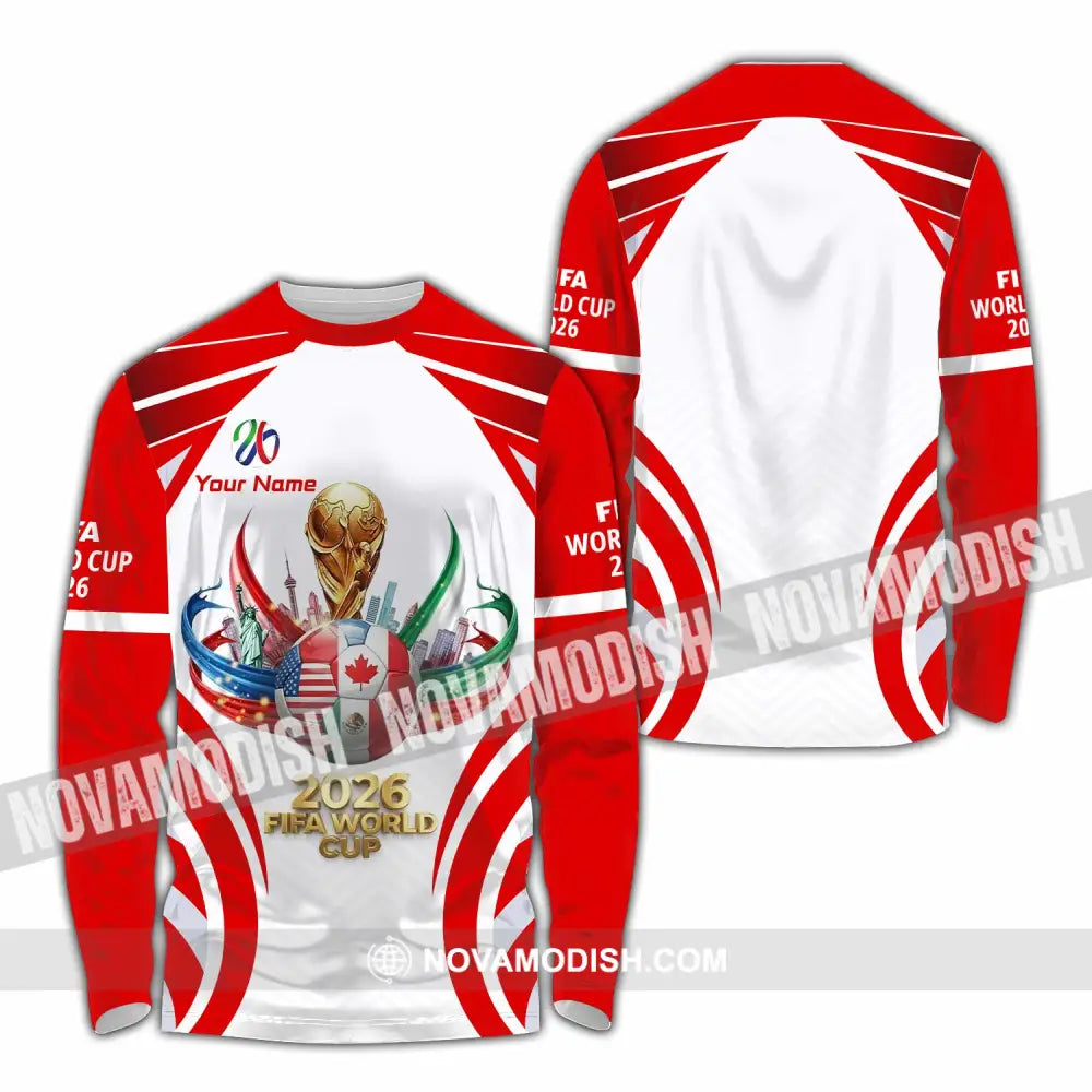 Unisex Shirt - Custom World Cup 2026 3D Shirt Long Sleeve Shirt / S T-shirt