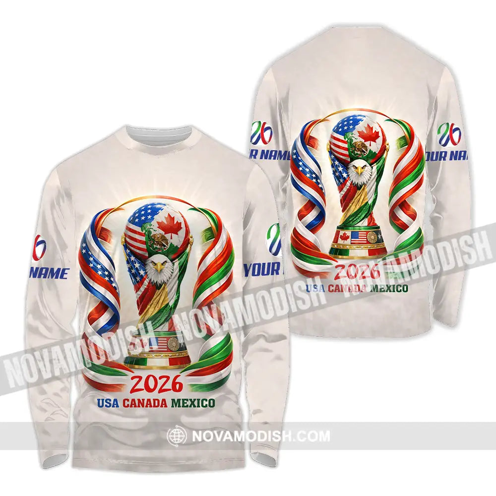 Unisex Shirt - Custom World Cup 2026 3D Shirt Long Sleeve Shirt / S T-shirt