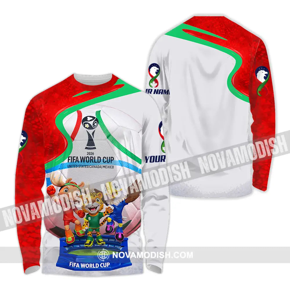Unisex Shirt - Custom World Cup 2026 3D Shirt Long Sleeve Shirt / S T-shirt