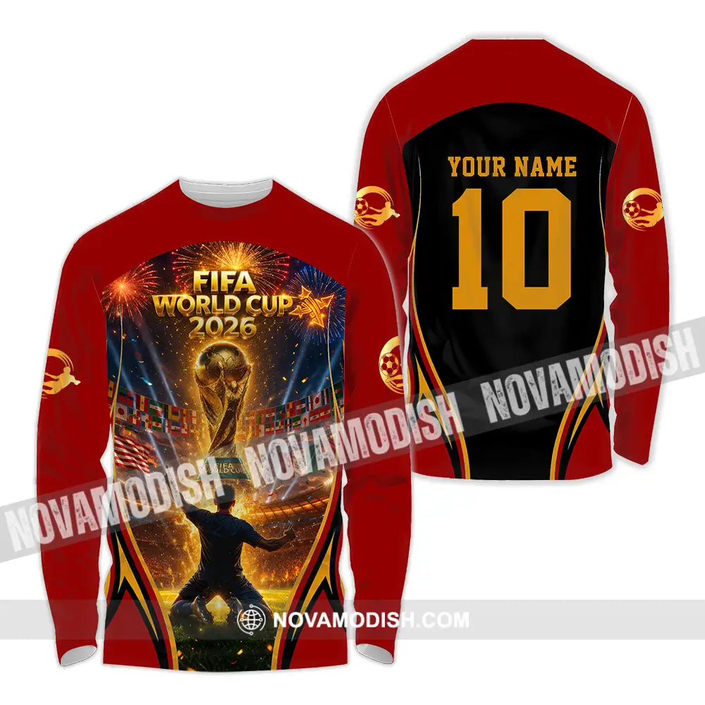 Unisex Shirt - Custom World Cup 2026 3D Shirt Long Sleeve Shirt / S T-shirt