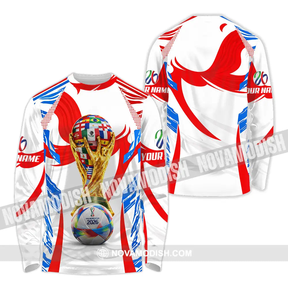 Unisex Shirt - Custom World Cup 2026 3D Shirt Long Sleeve Shirt / S T-shirt