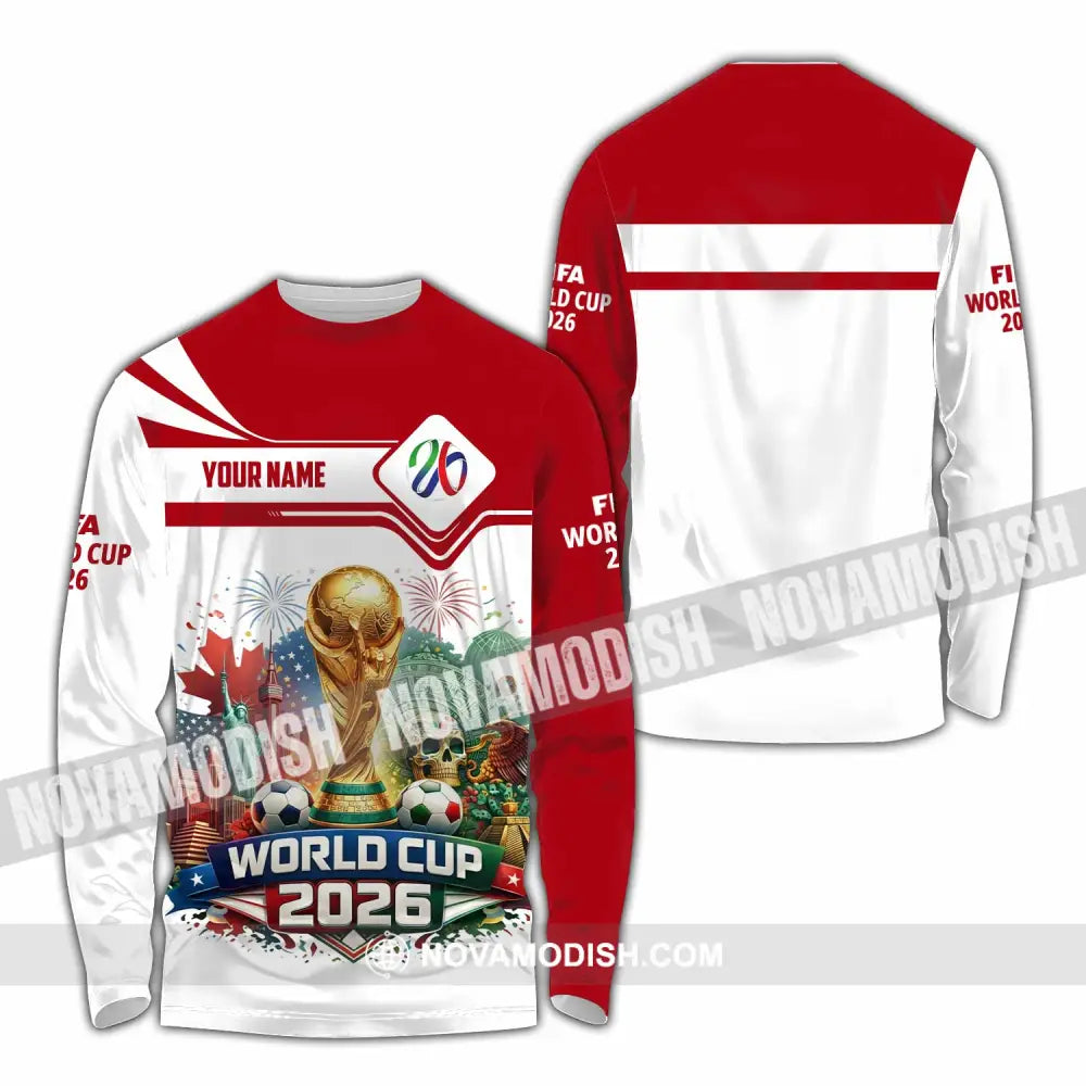 Unisex Shirt - Custom World Cup 2026 3D Shirt Long Sleeve Shirt / S T-shirt