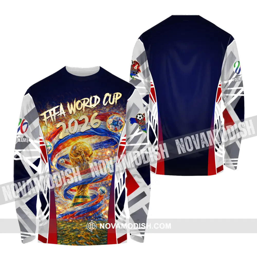 Unisex Shirt - Custom World Cup 2026 3D Shirt Long Sleeve Shirt / S T-shirt