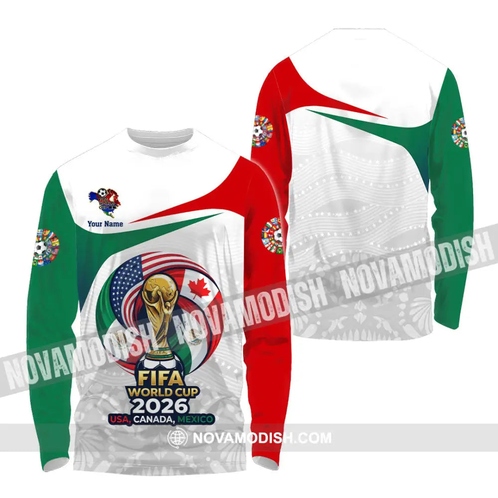 Unisex Shirt - Custom World Cup 2026 3D Shirt - Long Sleeve Shirt / S - T-shirt