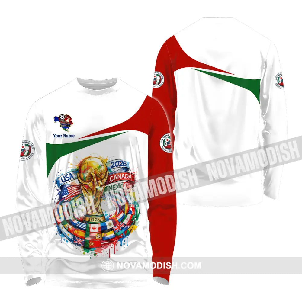 Unisex Shirt - Custom World Cup 2026 3D Shirt - Long Sleeve Shirt / S - T-shirt