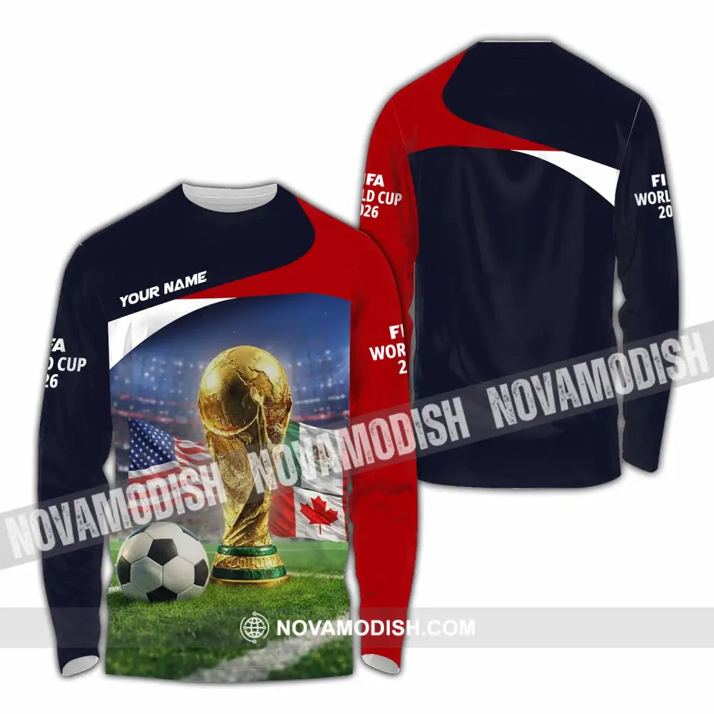 Unisex Shirt - Custom World Cup 2026 3D Shirt Long Sleeve Shirt / S T-shirt