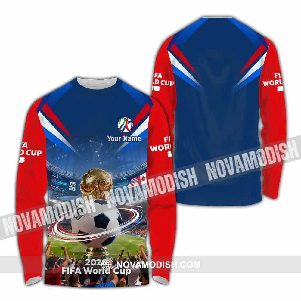 Unisex Shirt - Custom World Cup 2026 3D Shirt Long Sleeve Shirt / S T-shirt