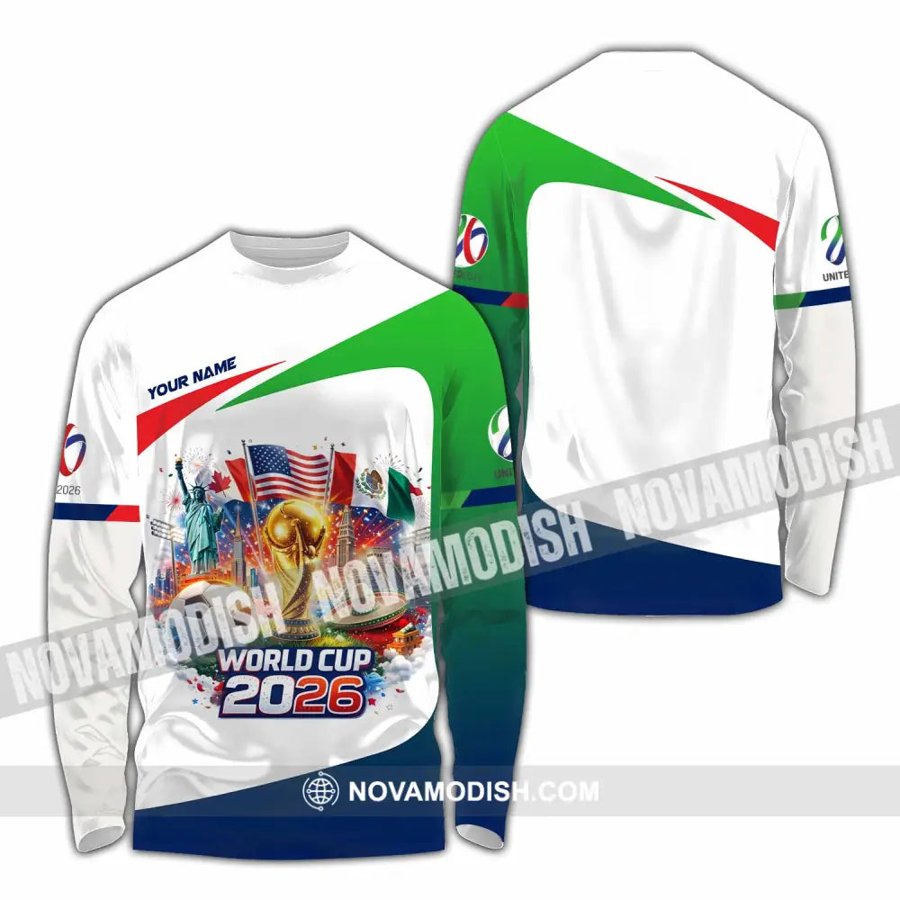Unisex Shirt - Custom World Cup 2026 3D Shirt Long Sleeve Shirt / S T-shirt