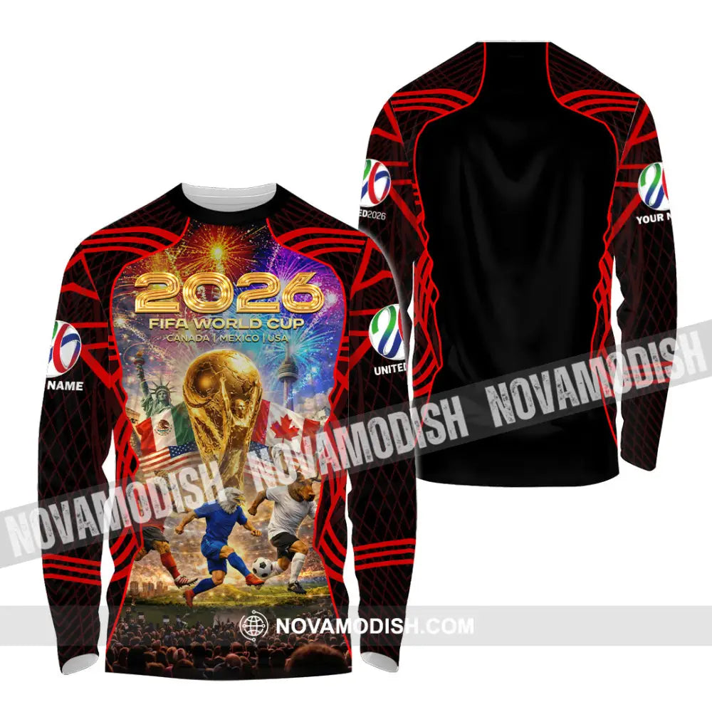 Unisex Shirt - Custom World Cup 2026 3D Shirt Long Sleeve Shirt / S T-shirt