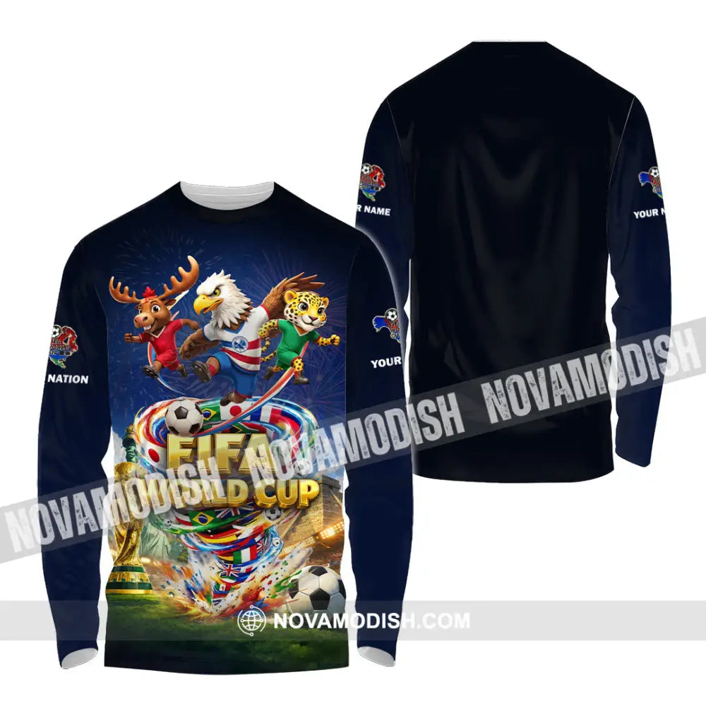 Unisex Shirt - Custom World Cup 2026 3D Shirt Long Sleeve Shirt / S T-shirt