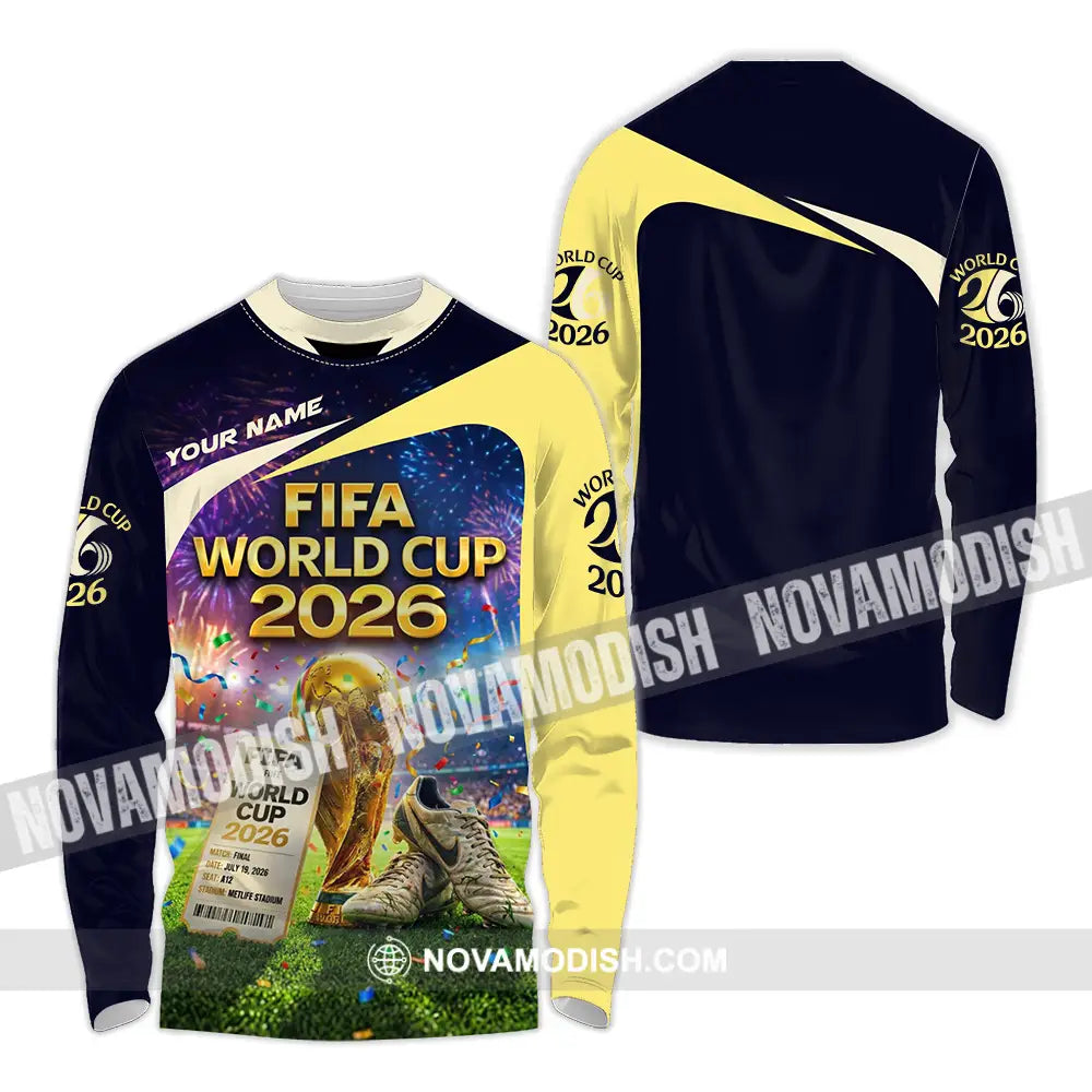 Unisex Shirt - Custom World Cup 2026 3D Shirt Long Sleeve Shirt / S T-shirt