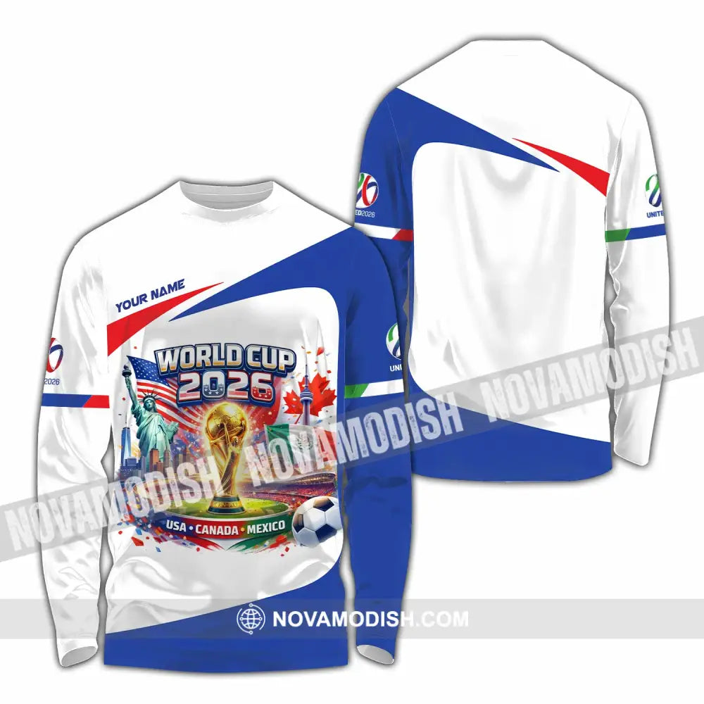 Unisex Shirt - Custom World Cup 2026 3D Shirt Long Sleeve Shirt / S T-shirt