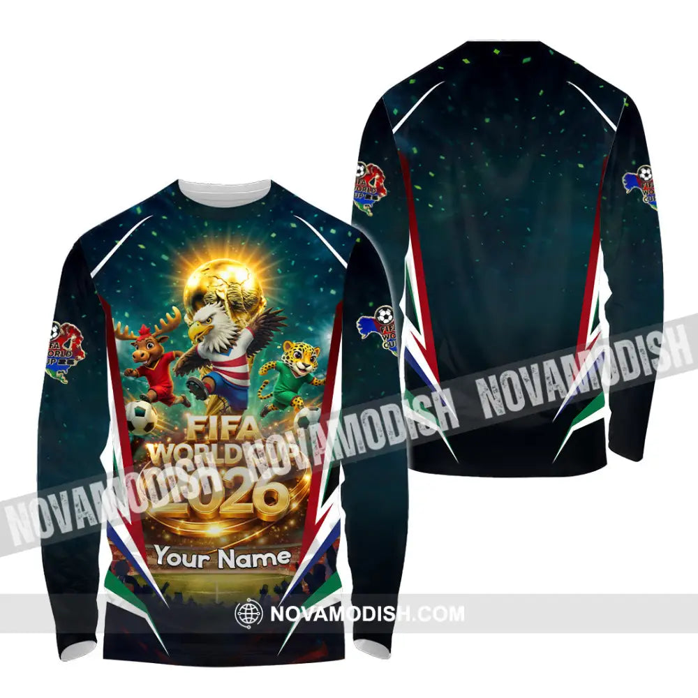 Unisex Shirt - Custom World Cup 2026 3D Shirt Long Sleeve Shirt / S T-shirt