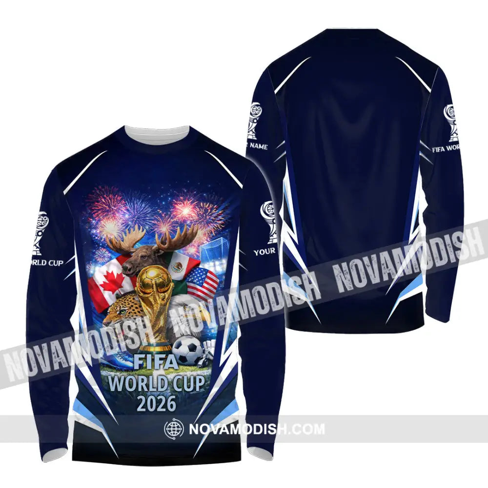 Unisex Shirt - Custom World Cup 2026 3D Shirt Long Sleeve Shirt / S T-shirt