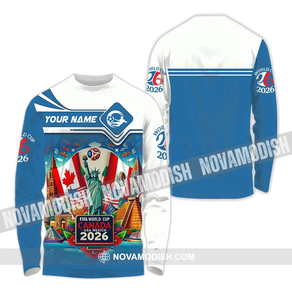 Unisex Shirt - Custom World Cup 2026 3D Shirt Long Sleeve Shirt / S T-shirt