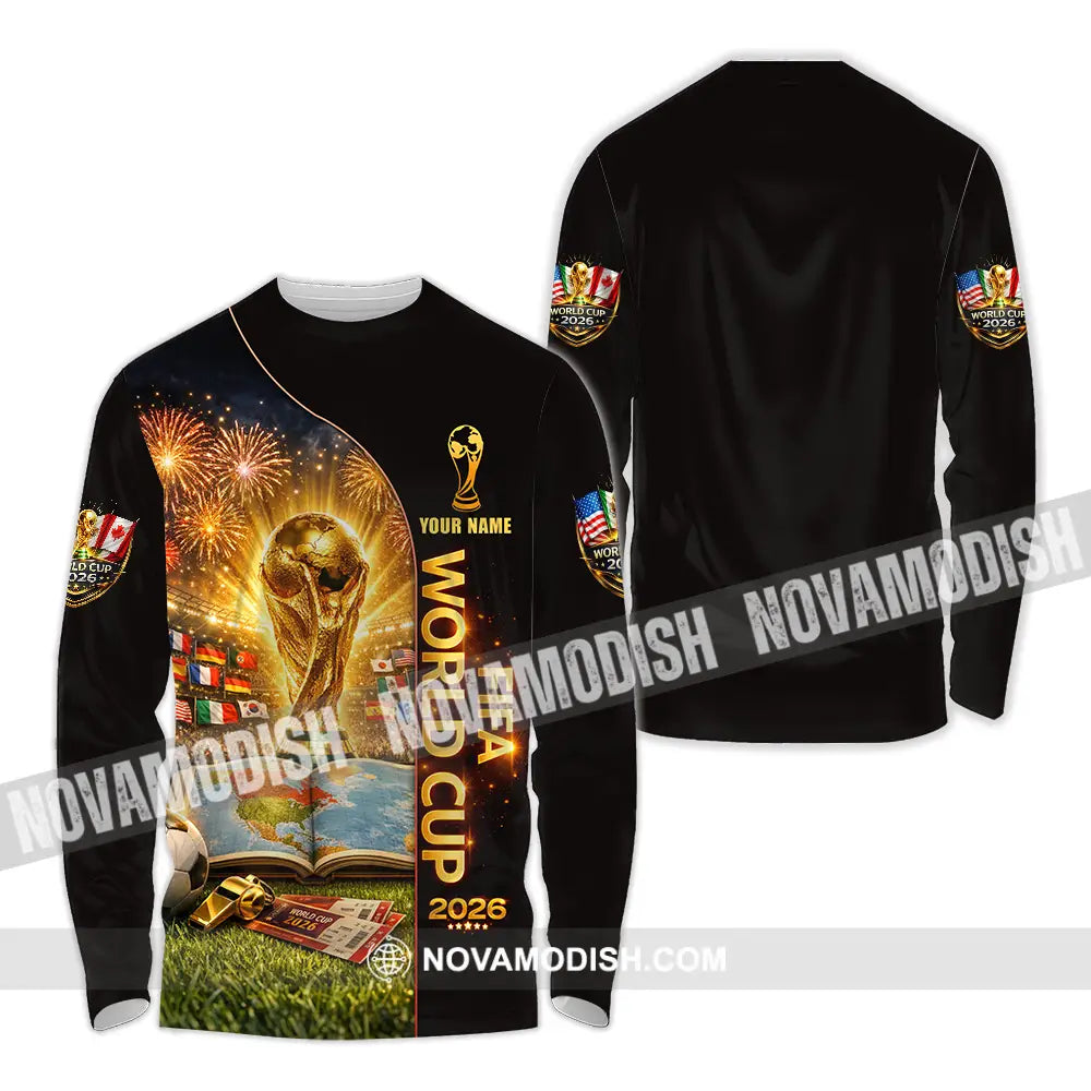 Unisex Shirt - Custom World Cup 2026 3D Shirt Long Sleeve Shirt / S T-shirt