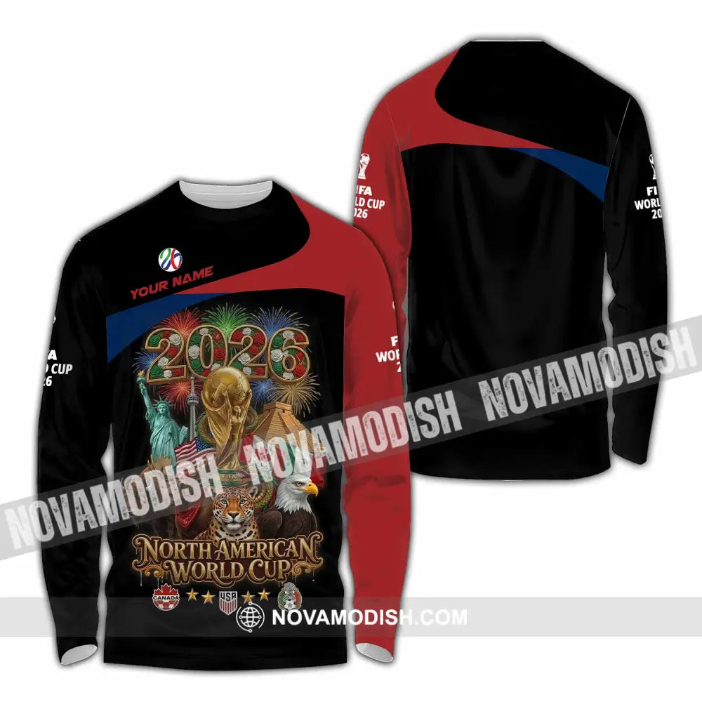 Unisex Shirt - Custom World Cup 2026 3D Shirt - Long Sleeve Shirt / S - T-shirt