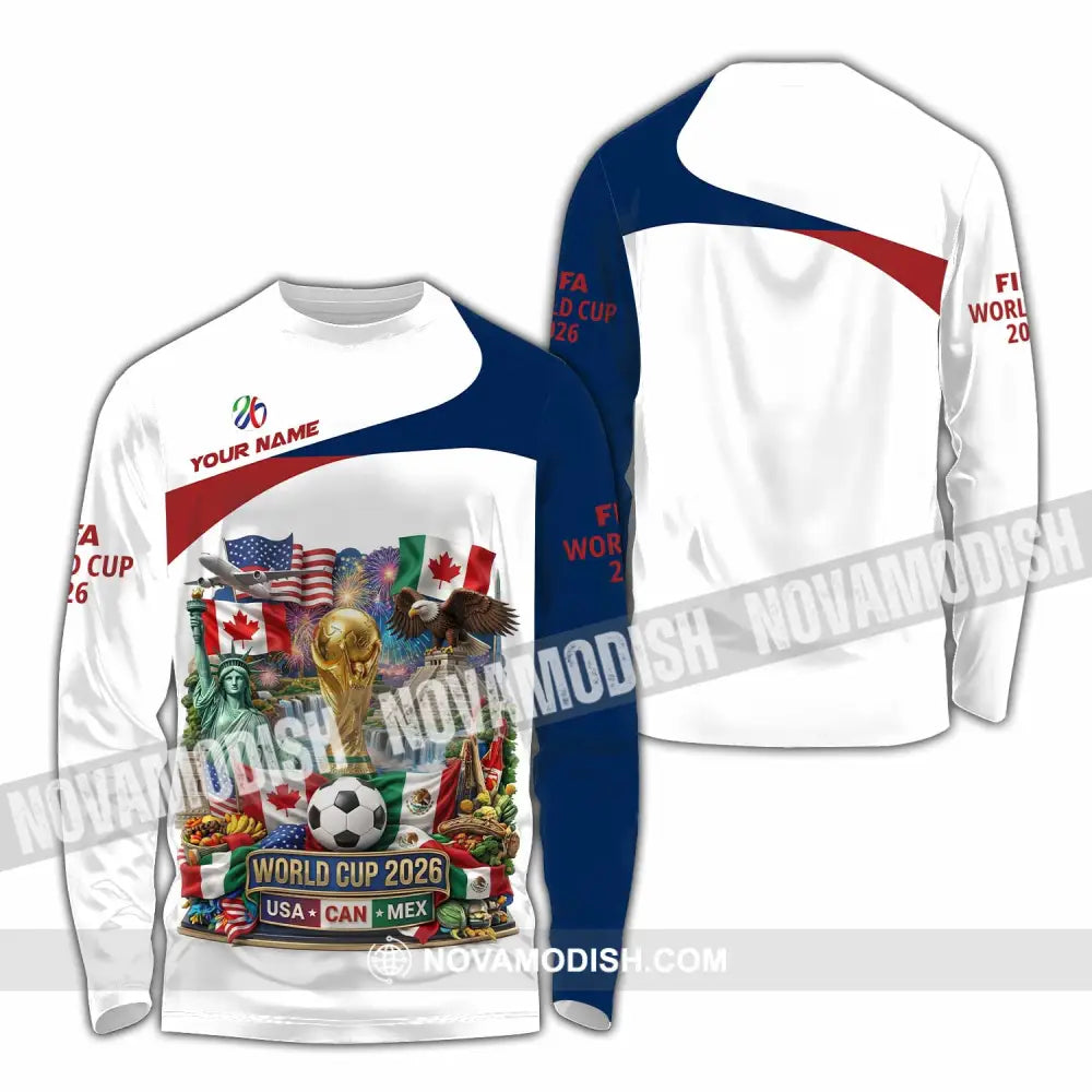 Unisex Shirt - Custom World Cup 2026 3D Shirt - Long Sleeve Shirt / S - T-shirt