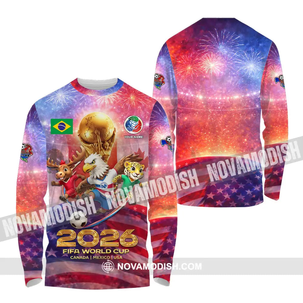 Unisex Shirt - Custom World Cup 2026 3D Shirt Long Sleeve Shirt / S T-shirt