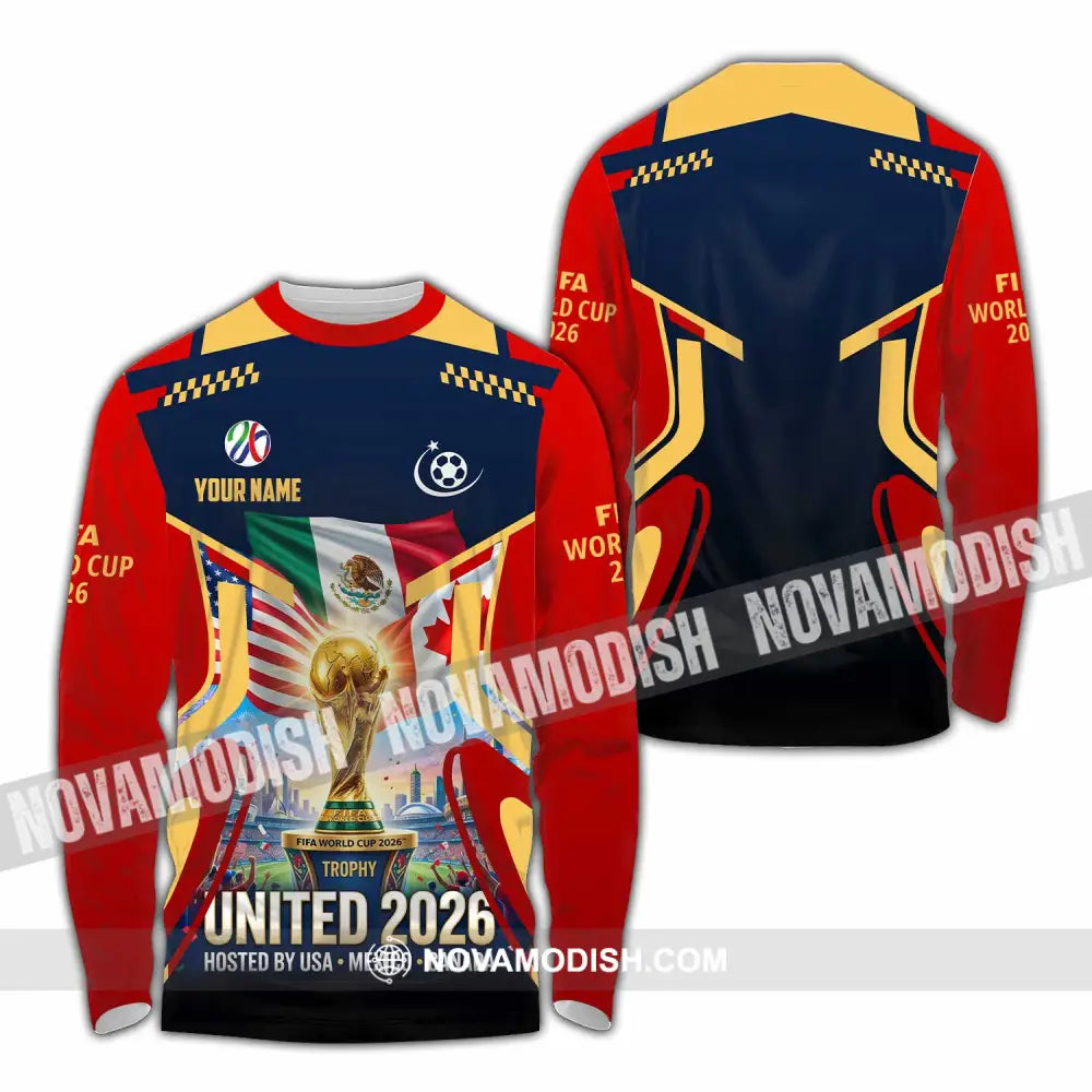 Unisex Shirt - Custom World Cup 2026 3D Shirt - Long Sleeve Shirt / S - T-shirt