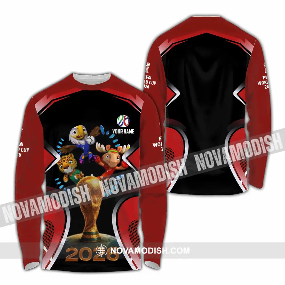 Unisex Shirt - Custom World Cup 2026 3D Shirt - Long Sleeve Shirt / S - T-shirt