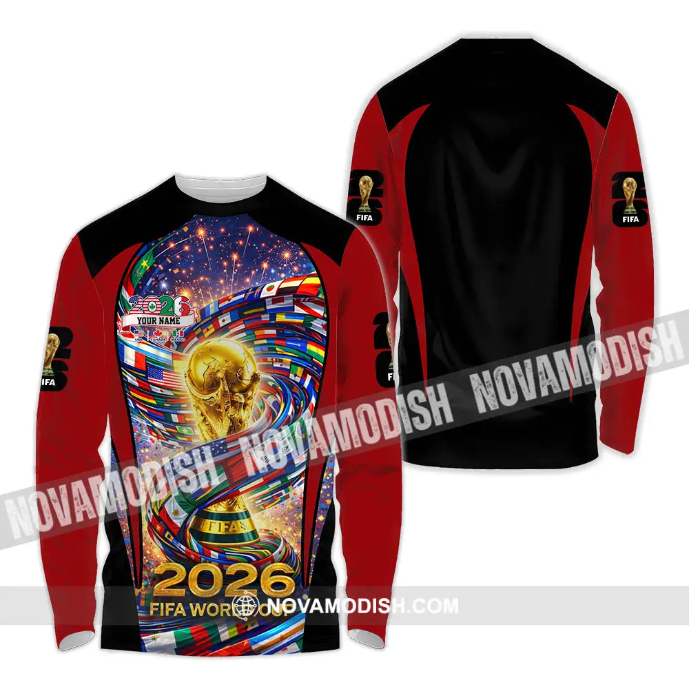 Unisex Shirt - Custom World Cup 2026 3D Shirt Long Sleeve Shirt / S T-shirt