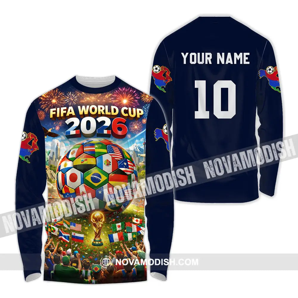 Unisex Shirt - Custom World Cup 2026 3D Shirt Long Sleeve Shirt / S T-shirt