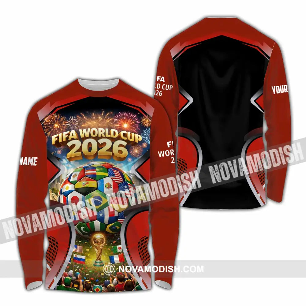 Unisex Shirt - Custom World Cup 2026 3D Shirt Long Sleeve Shirt / S T-shirt