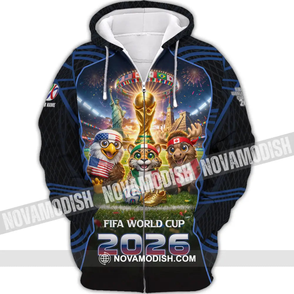Unisex Shirt - Custom World Cup 2026 3D Shirt Zipper Hoodie / S T-shirt