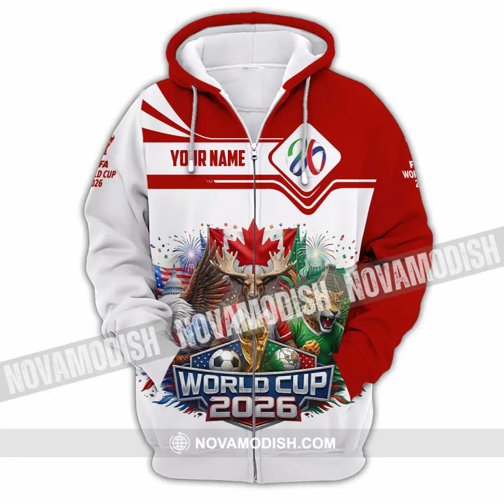 Unisex Shirt - Custom World Cup 2026 3D Shirt - Zipper Hoodie / S - T-shirt