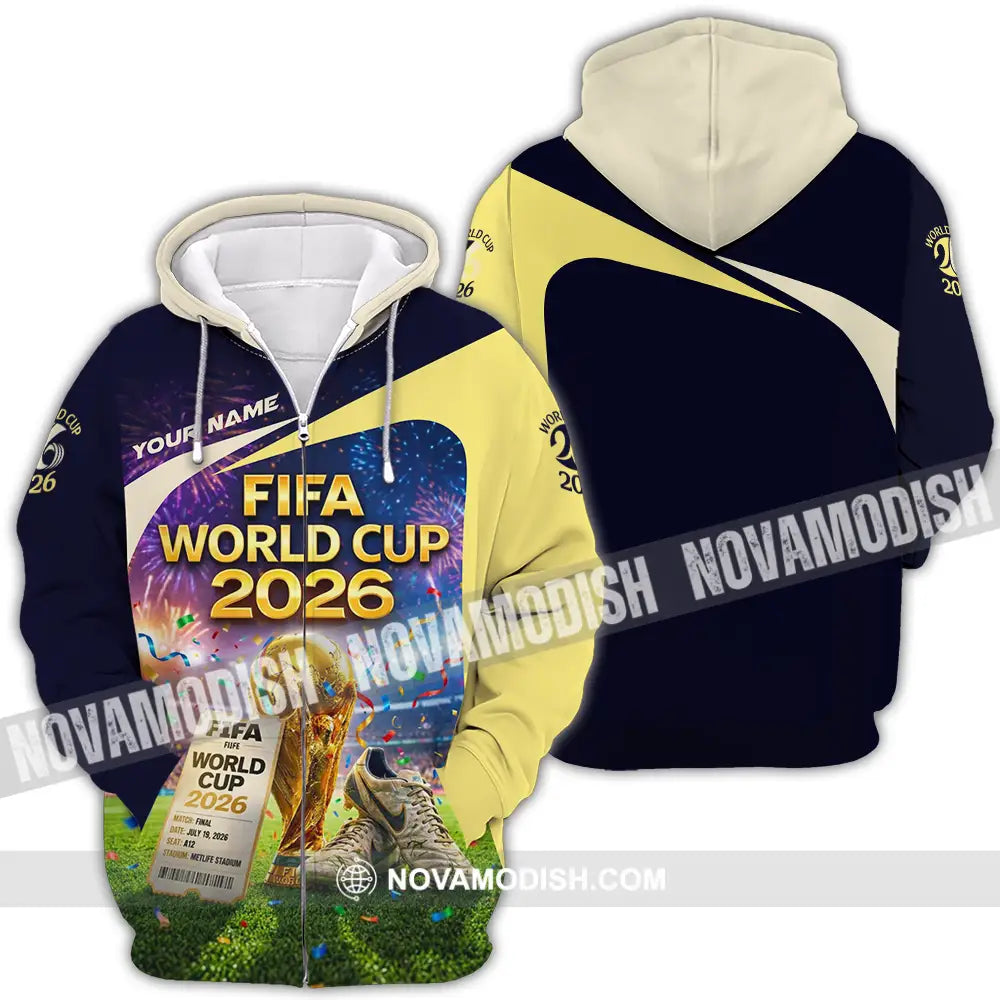 Unisex Shirt - Custom World Cup 2026 3D Shirt Zipper Hoodie / S T-shirt
