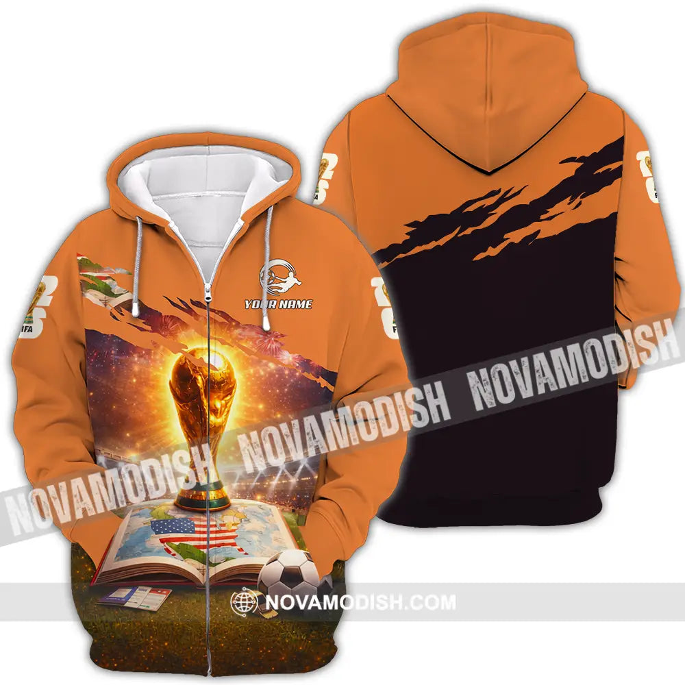 Unisex Shirt - Custom World Cup 2026 3D Shirt Zipper Hoodie / S T-shirt