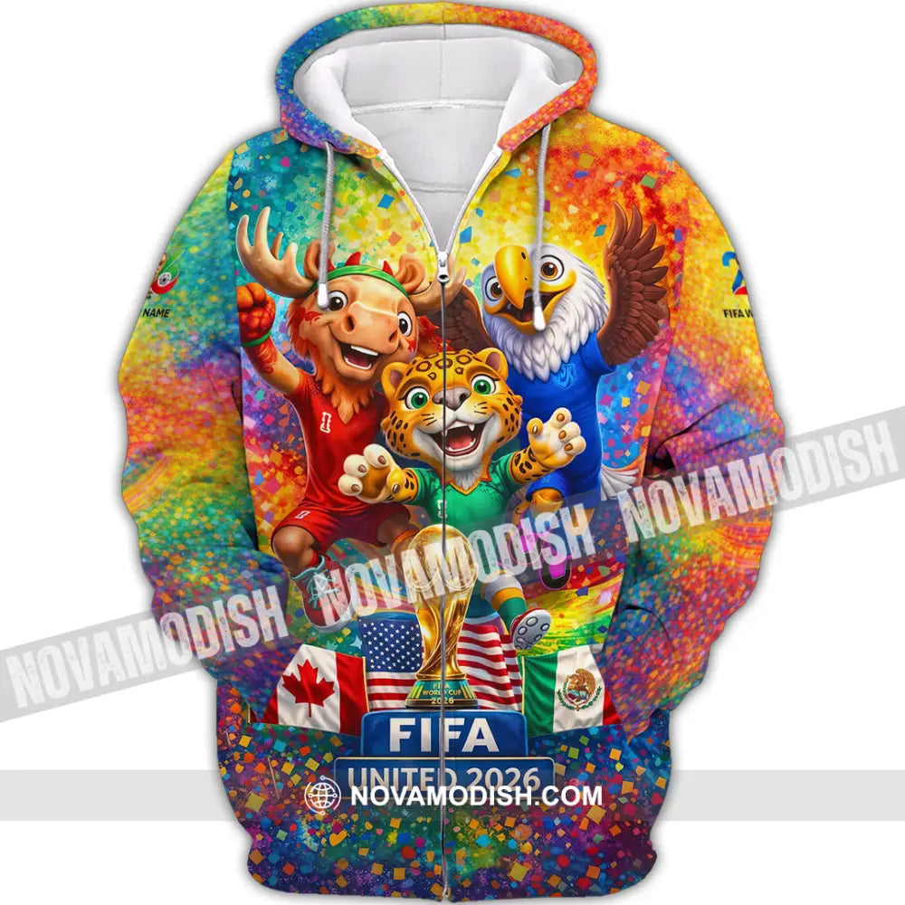 Unisex Shirt - Custom World Cup 2026 3D Shirt - Zipper Hoodie / S - T-shirt
