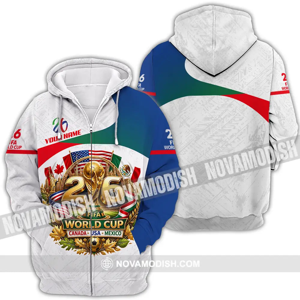 Unisex Shirt - Custom World Cup 2026 3D Shirt - Zipper Hoodie / S - T-shirt