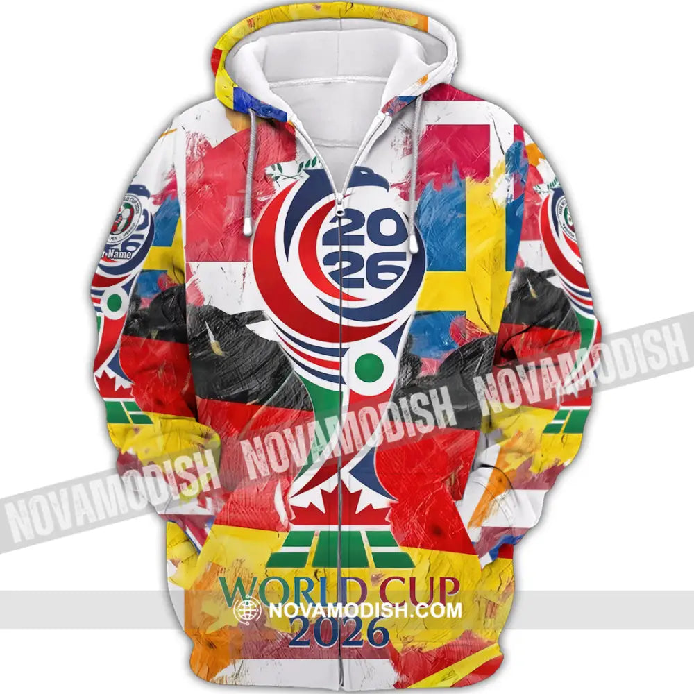 Unisex Shirt - Custom World Cup 2026 3D Shirt - Zipper Hoodie / S - T-shirt