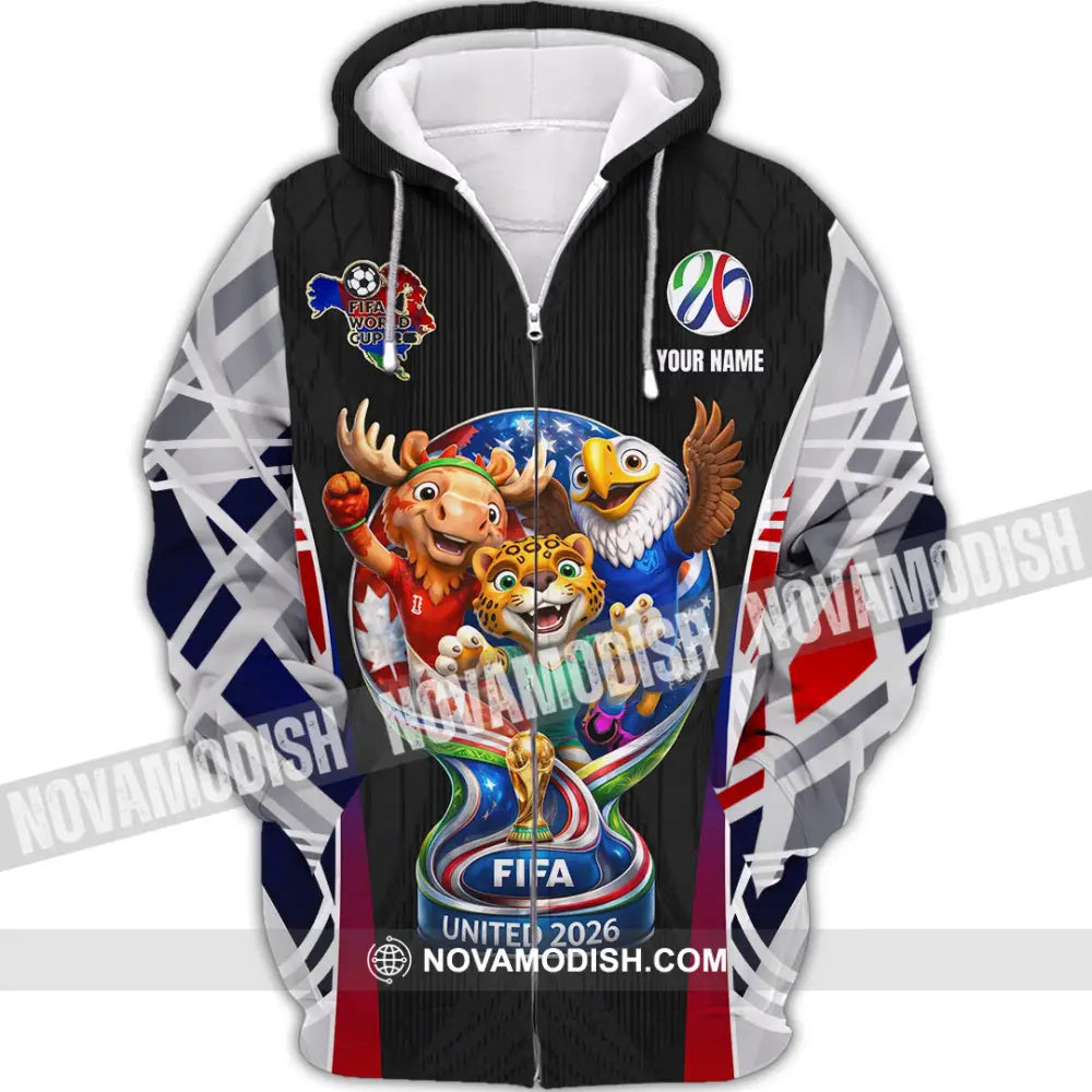 Unisex Shirt - Custom World Cup 2026 3D Shirt Zipper Hoodie / S T-shirt
