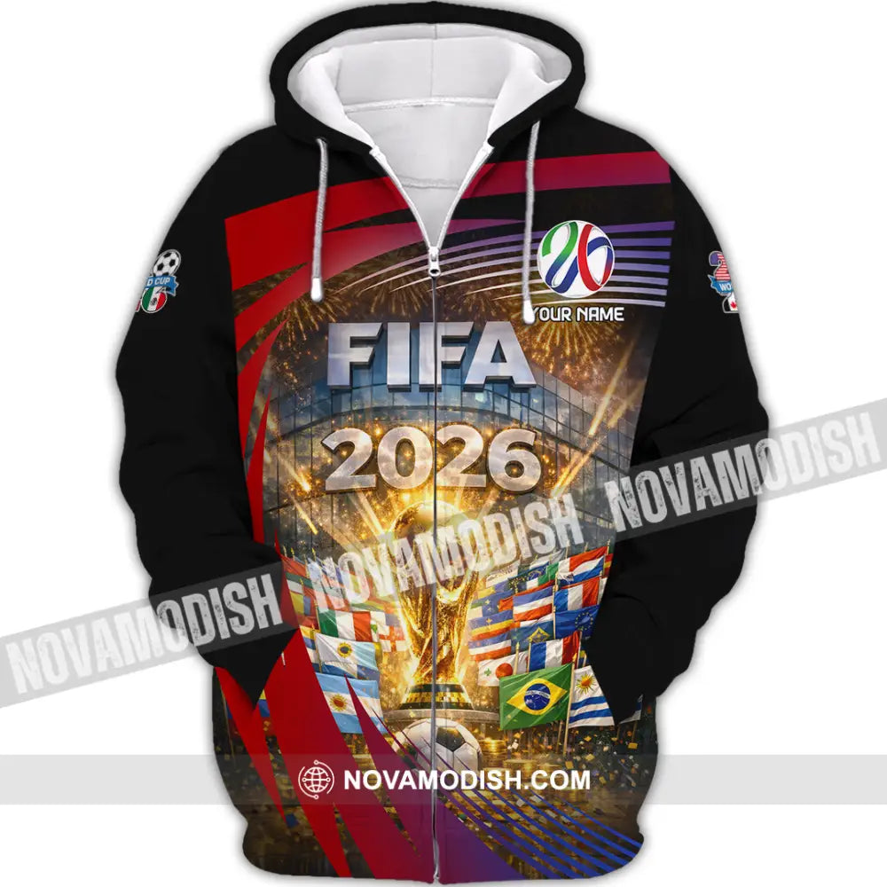 Unisex Shirt - Custom World Cup 2026 3D Shirt Zipper Hoodie / S T-shirt