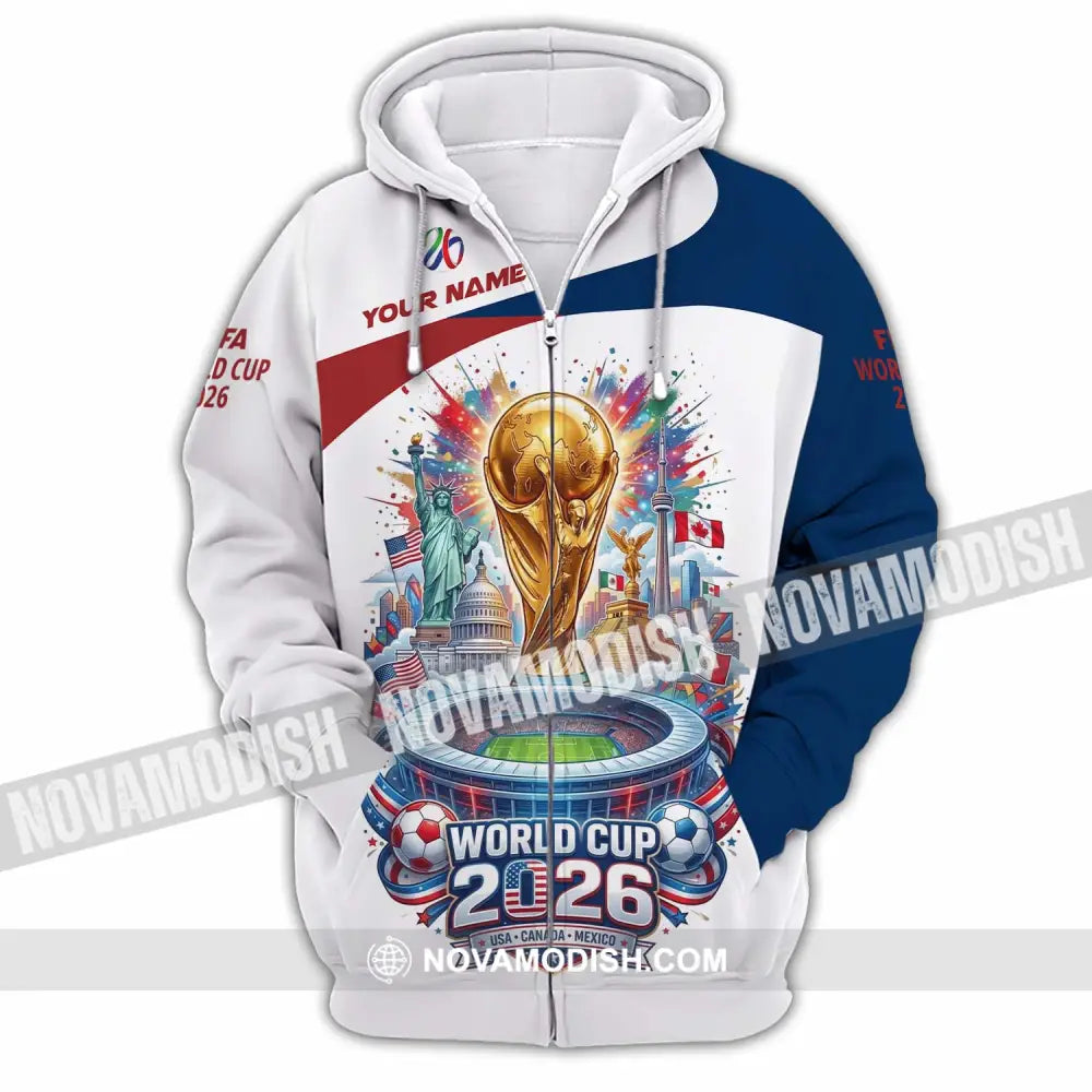 Unisex Shirt - Custom World Cup 2026 3D Shirt - Zipper Hoodie / S - T-shirt