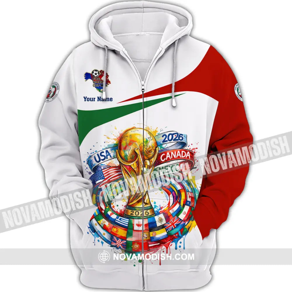 Unisex Shirt - Custom World Cup 2026 3D Shirt - Zipper Hoodie / S - T-shirt