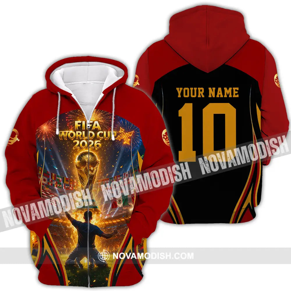 Unisex Shirt - Custom World Cup 2026 3D Shirt Zipper Hoodie / S T-shirt
