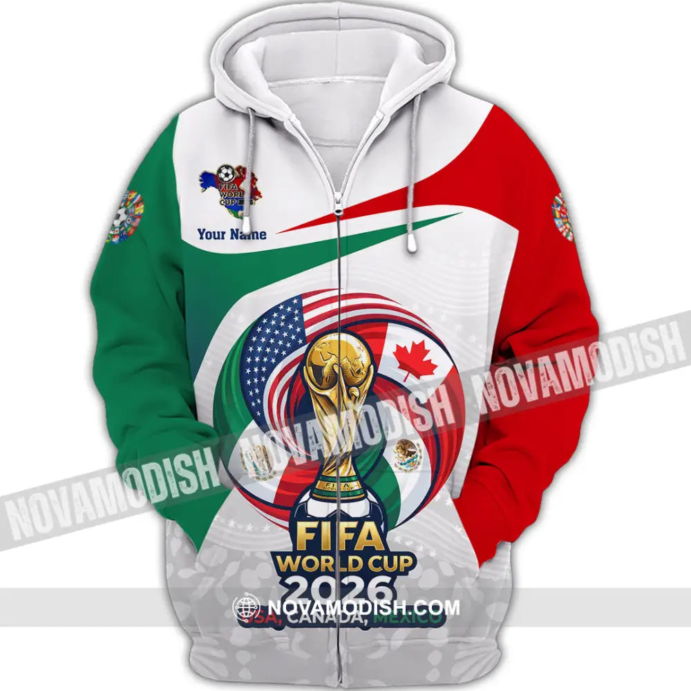 Unisex Shirt - Custom World Cup 2026 3D Shirt - Zipper Hoodie / S - T-shirt