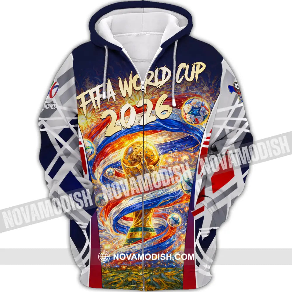 Unisex Shirt - Custom World Cup 2026 3D Shirt Zipper Hoodie / S T-shirt