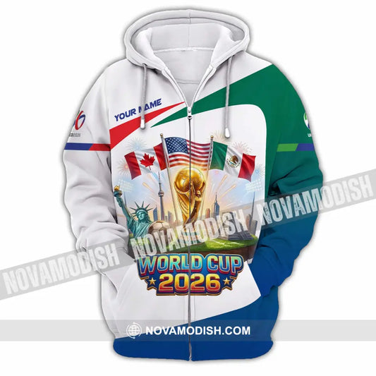 Unisex Shirt - Custom World Cup 2026 3D Shirt Zipper Hoodie / S T-shirt